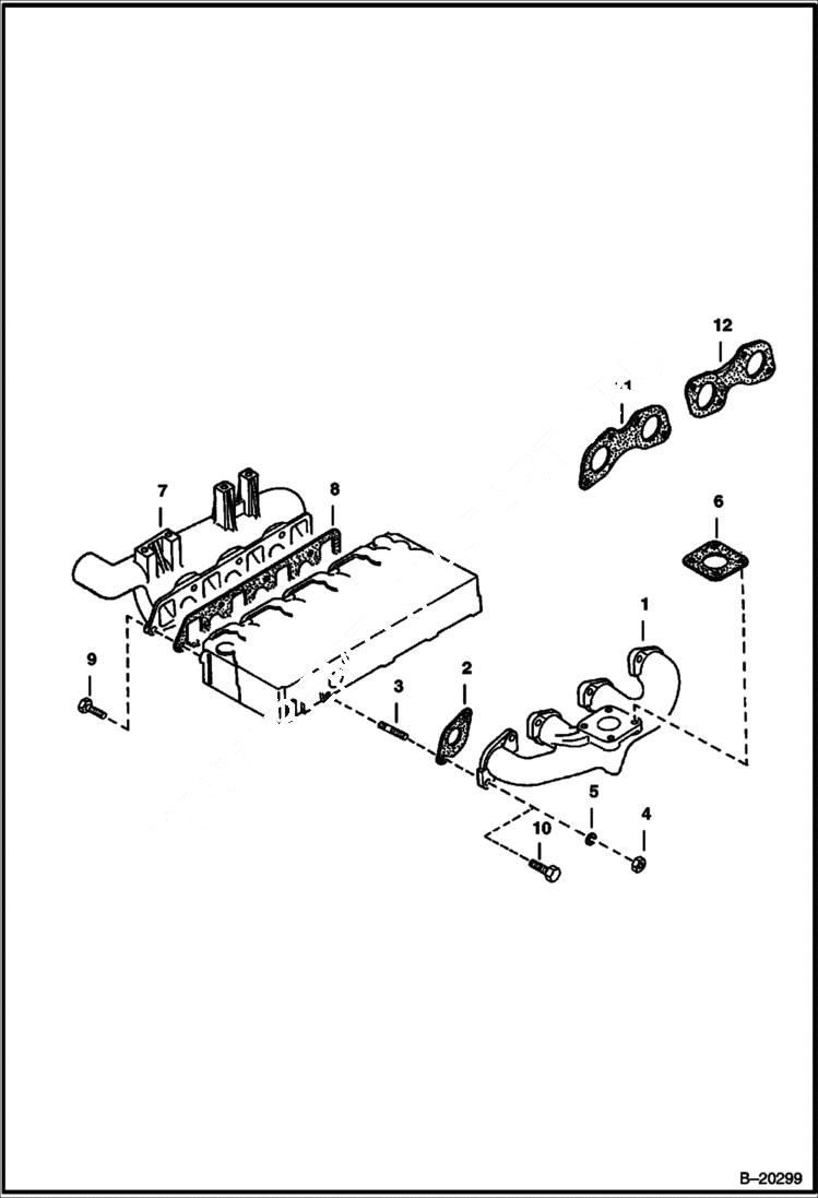 Схема запчастей Bobcat 700s - MANIFOLDS POWER UNIT