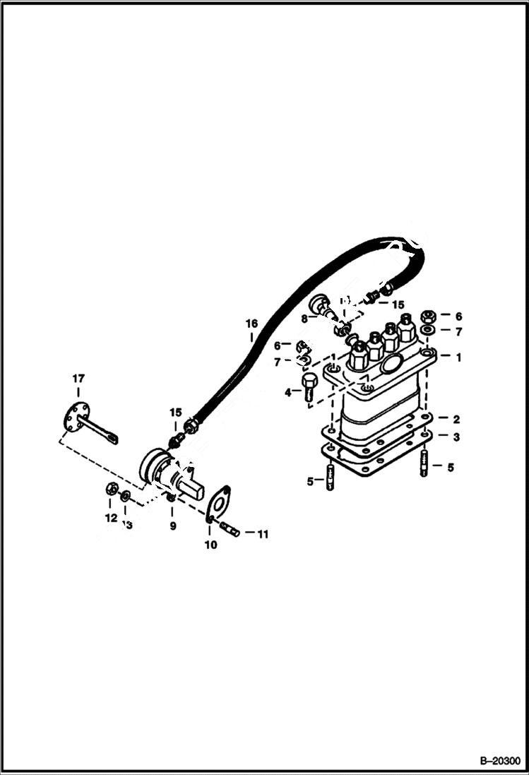 Схема запчастей Bobcat 700s - INJECTION PUMP POWER UNIT