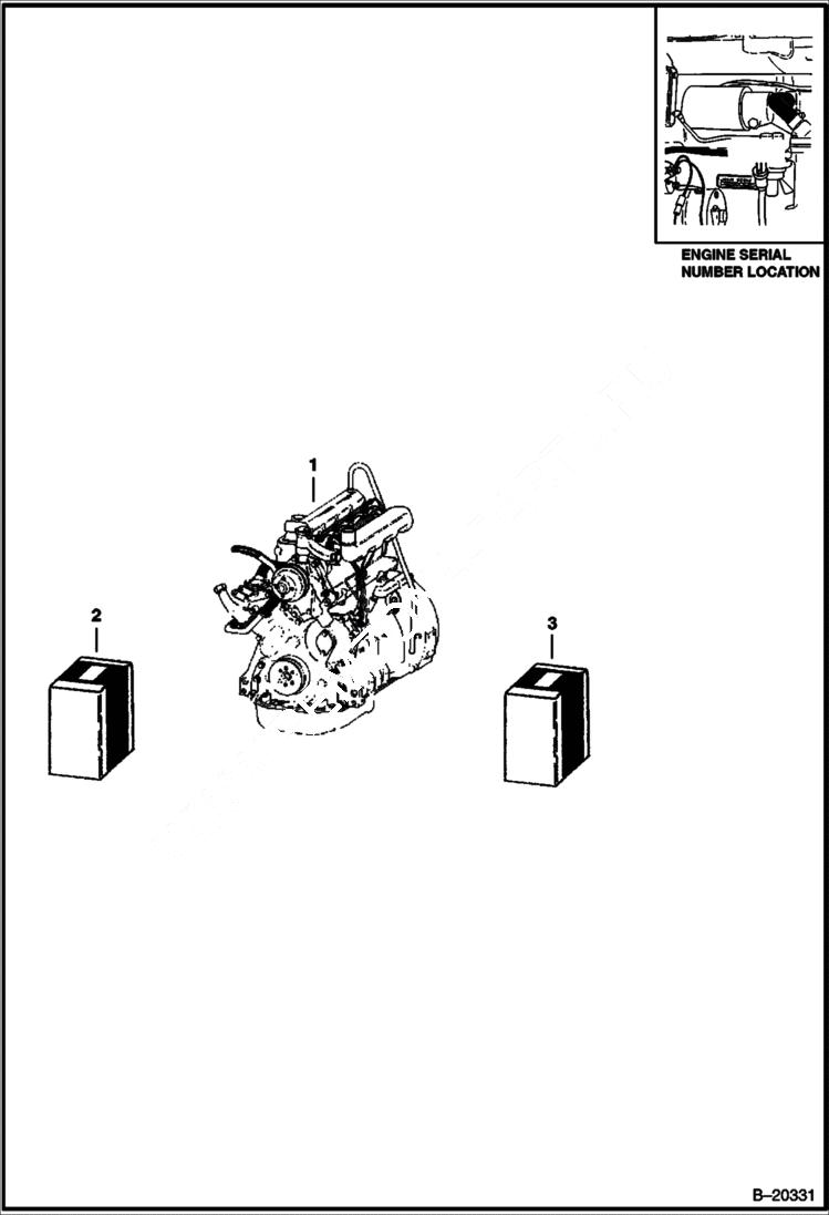 Схема запчастей Bobcat 900s - JOHN DEERE ENGINE POWER UNIT