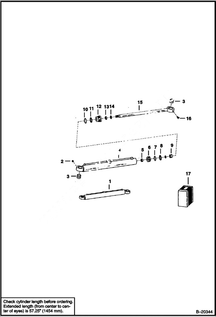 Схема запчастей Bobcat 900s - TILT CYLINDER (S/N 12280 & 12282 & Above) HYDRAULIC SYSTEM