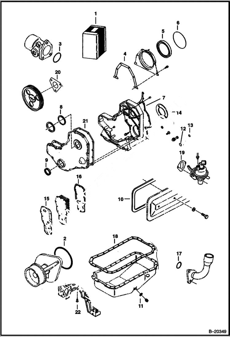 Схема запчастей Bobcat 900s - GASKET KIT (Lower) POWER UNIT