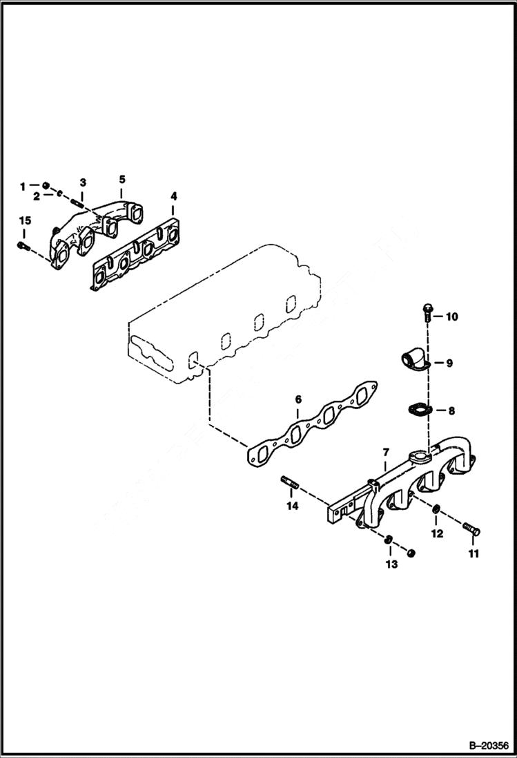 Схема запчастей Bobcat 800s - MANIFOLDS POWER UNIT