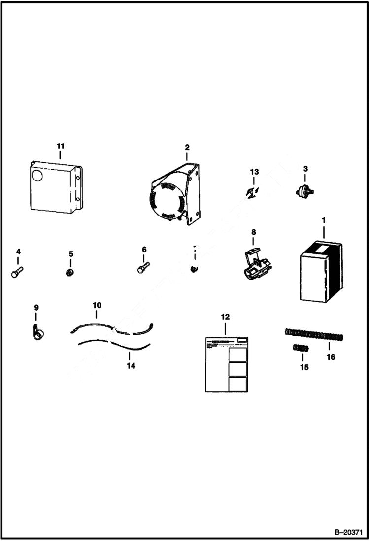 Схема запчастей Bobcat 900s - AUDIBLE ALARM (Systems Malfunction Warning) ACCESSORIES & OPTIONS