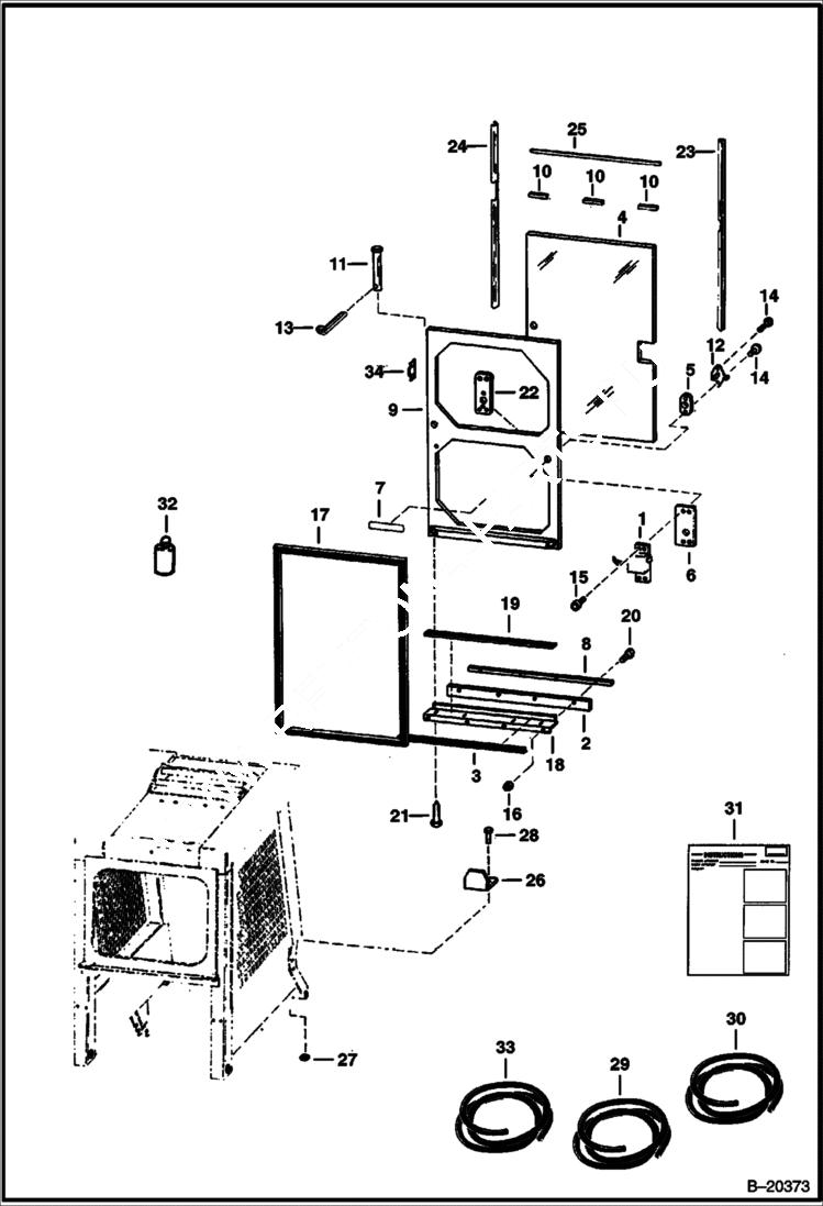 Схема запчастей Bobcat 900s - CAB ENCLOSURE (Special Applications) ACCESSORIES & OPTIONS