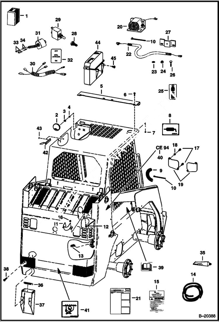 Схема запчастей Bobcat 800s - EUROPEAN ACCESSORIES ACCESSORIES & OPTIONS