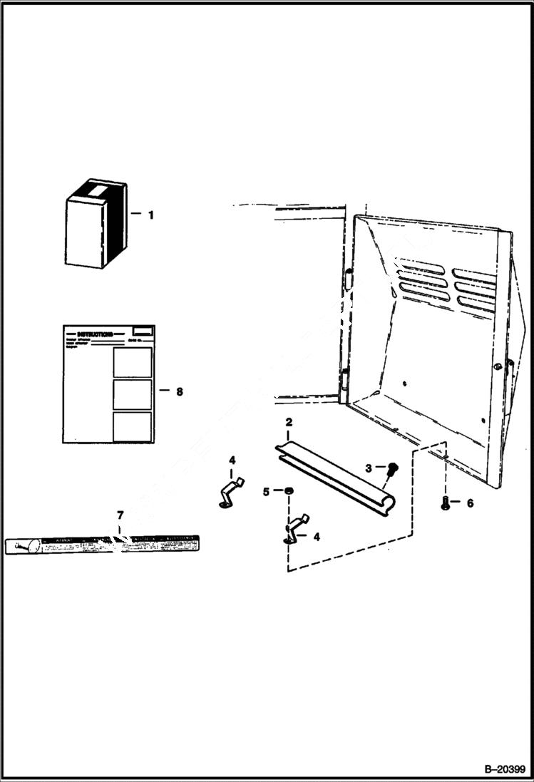 Схема запчастей Bobcat 300s - LIFT ARM STOP ACCESSORIES & OPTIONS