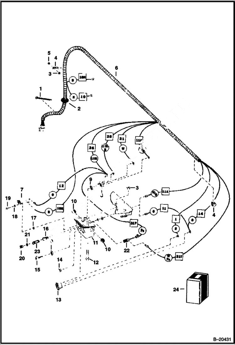 Схема запчастей Bobcat 300s - CAB ELECTRICAL CIRCUITRY ELECTRICAL SYSTEM