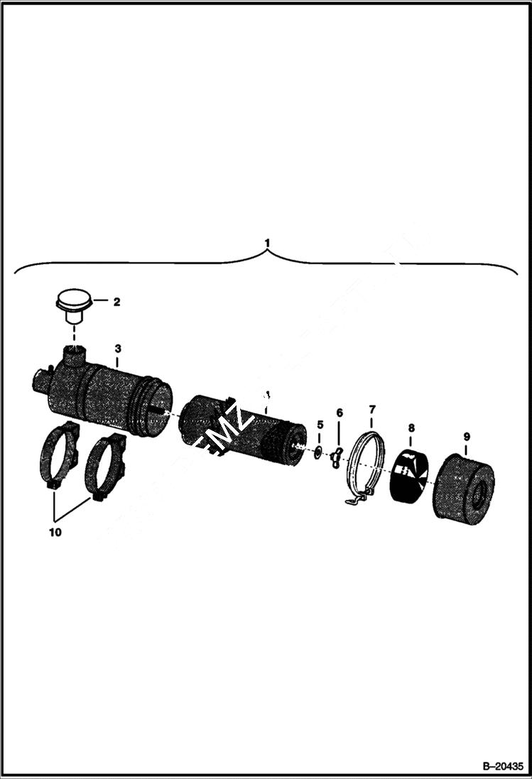 Схема запчастей Bobcat 300s - AIR CLEANER POWER UNIT