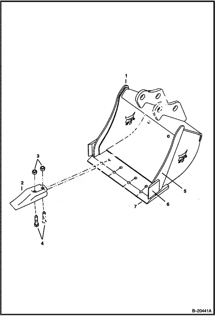 Схема запчастей Bobcat BACKHOE - BACKHOE (Buckets) (Pin-on) (M06) M06 BACKHOE