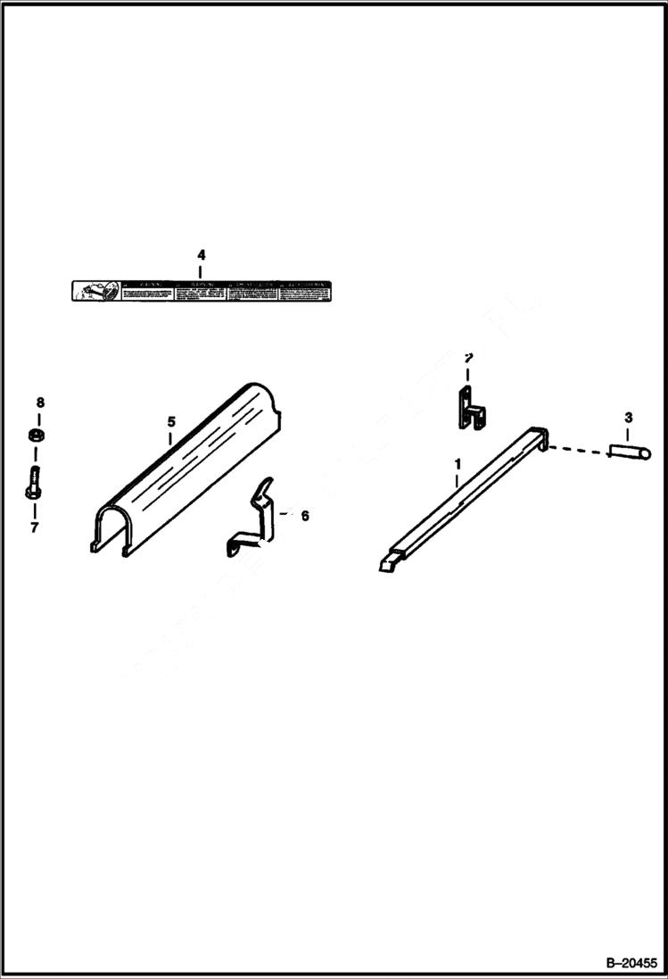 Схема запчастей Bobcat BACKHOE - BACKHOE (Lift Arm Stops) (908) 908 BACKHOE