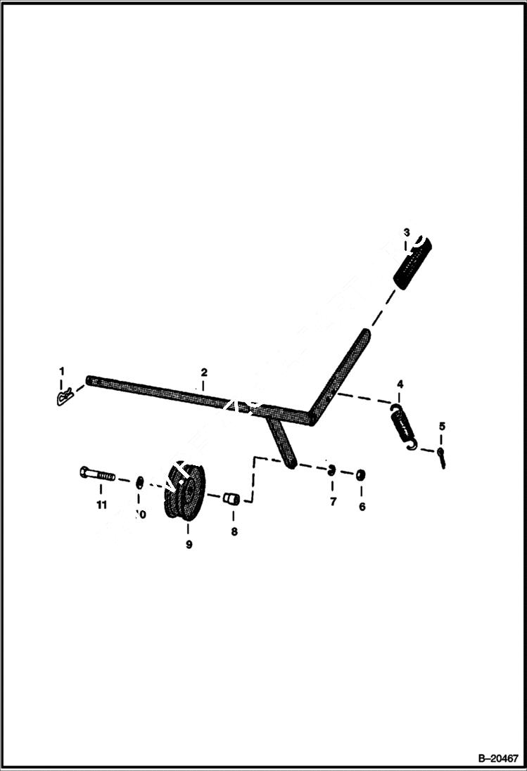 Схема запчастей Bobcat 300s - DRIVE IDLER ASSEMBLY DRIVE TRAIN