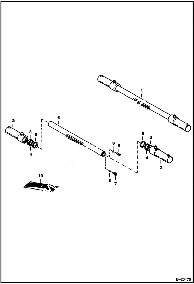 Схема запчастей Bobcat BACKHOE - BACKHOE (Swing Cylinder) (907) 907 BACKHOE