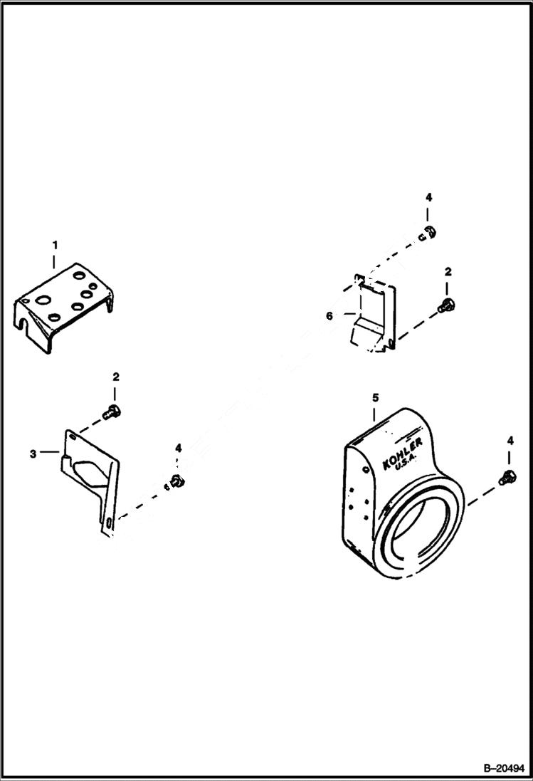 Схема запчастей Bobcat 300s - AIR HOUSING GROUP POWER UNIT