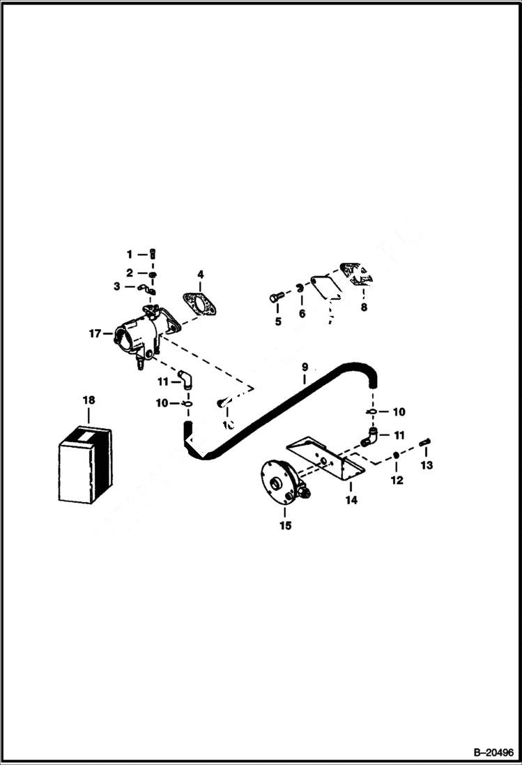 Схема запчастей Bobcat 300s - FUEL SYSTEM POWER UNIT