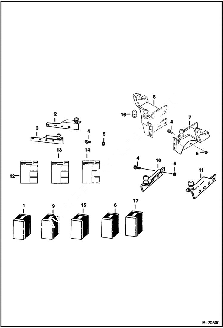 Схема запчастей Bobcat BACKHOE - BACKHOE (Mounting Kits) (909) 909 BACKHOE