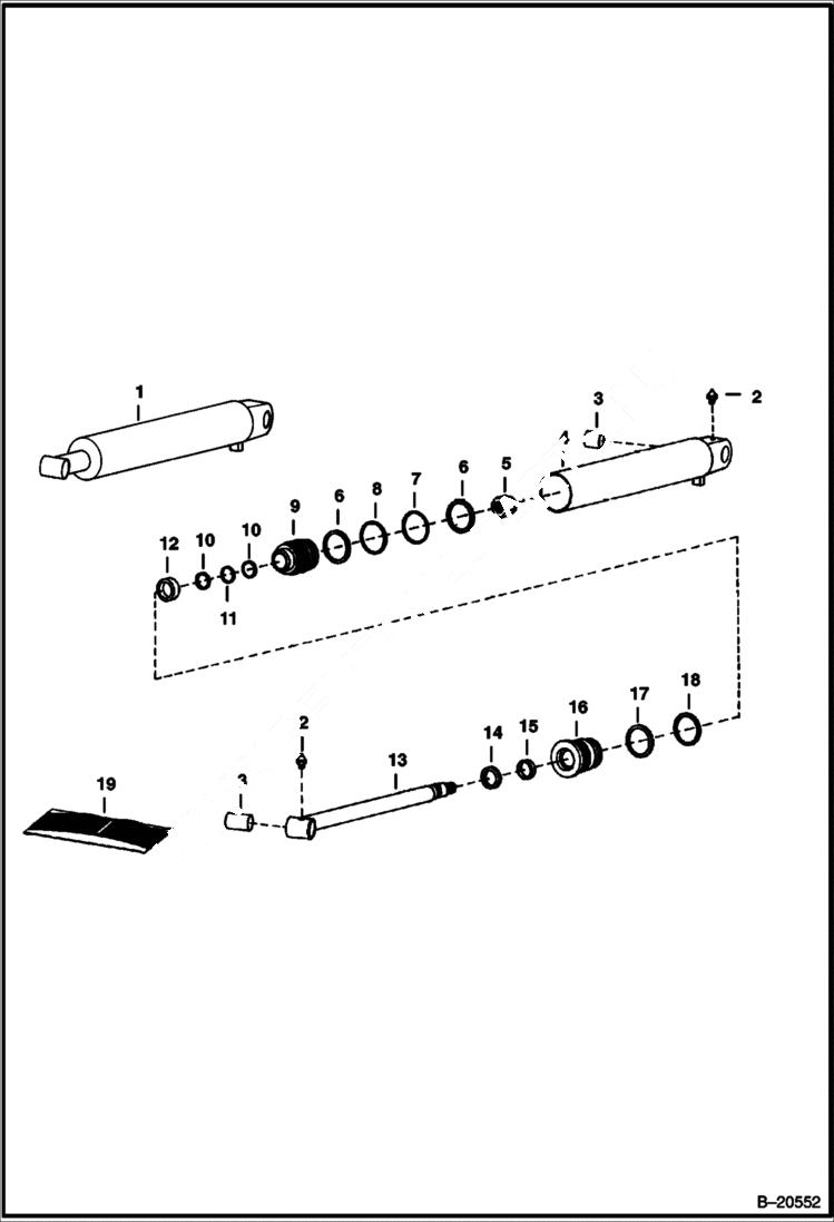 Схема запчастей Bobcat BACKHOE - BACKHOE (Dipperstick Cylinder) 914/914A BACKHOE