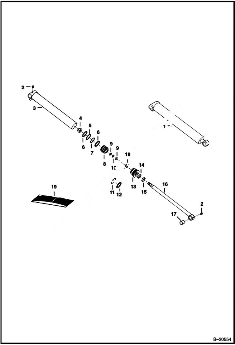 Схема запчастей Bobcat BACKHOE - BACKHOE (Stabilizer Cylinder) (914) (914A) 914/914A BACKHOE