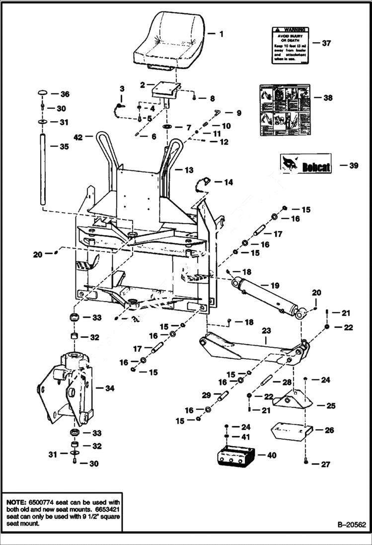 Схема запчастей Bobcat BACKHOE - BACKHOE (Main Frame) (913) 913 BACKHOE