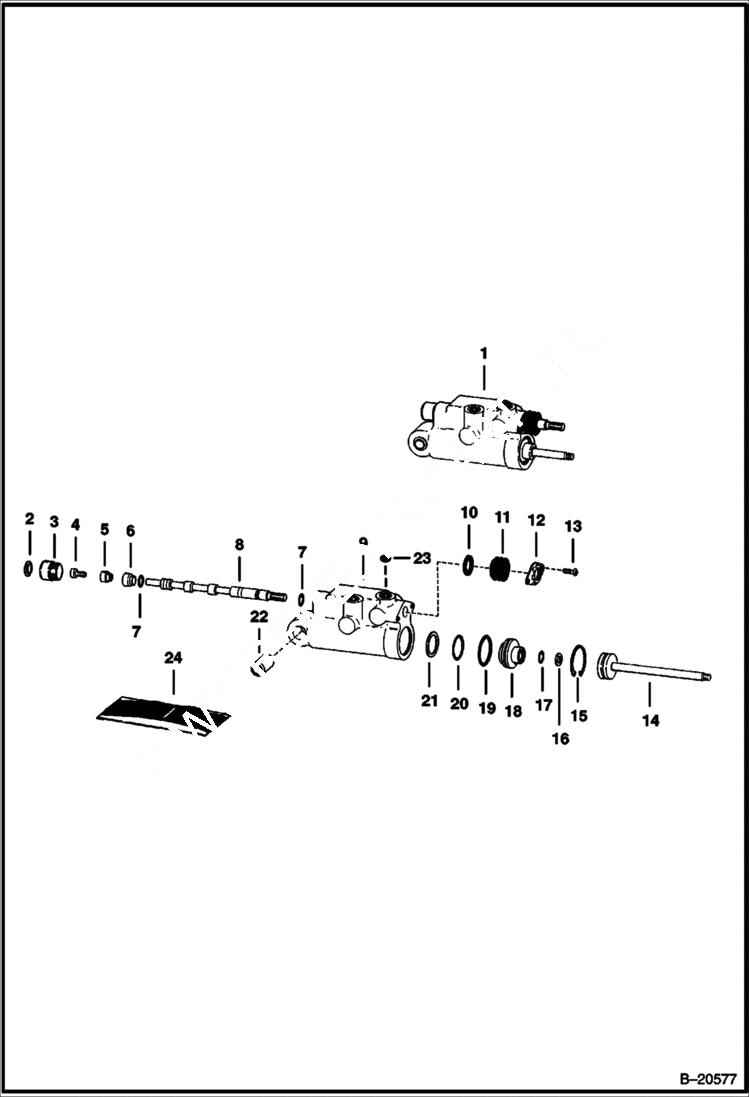 Схема запчастей Bobcat Articulated Loaders - SERVO (S/N 11999 & Below) HYDROSTATIC SYSTEM