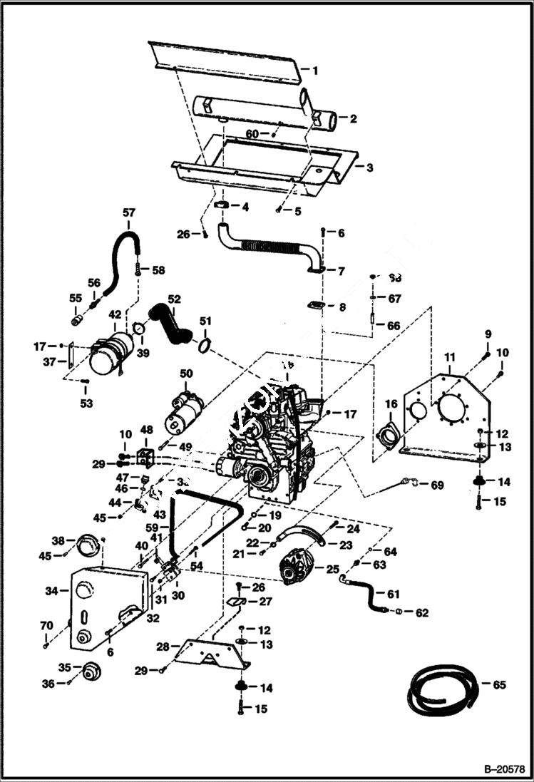 Схема запчастей Bobcat Articulated Loaders - ENGINE & ATTACHING PARTS POWER UNIT