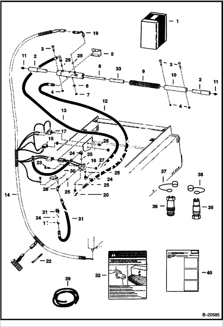 Схема запчастей Bobcat BACKHOE - BACKHOE (Mounting Kit) (913) 913 BACKHOE