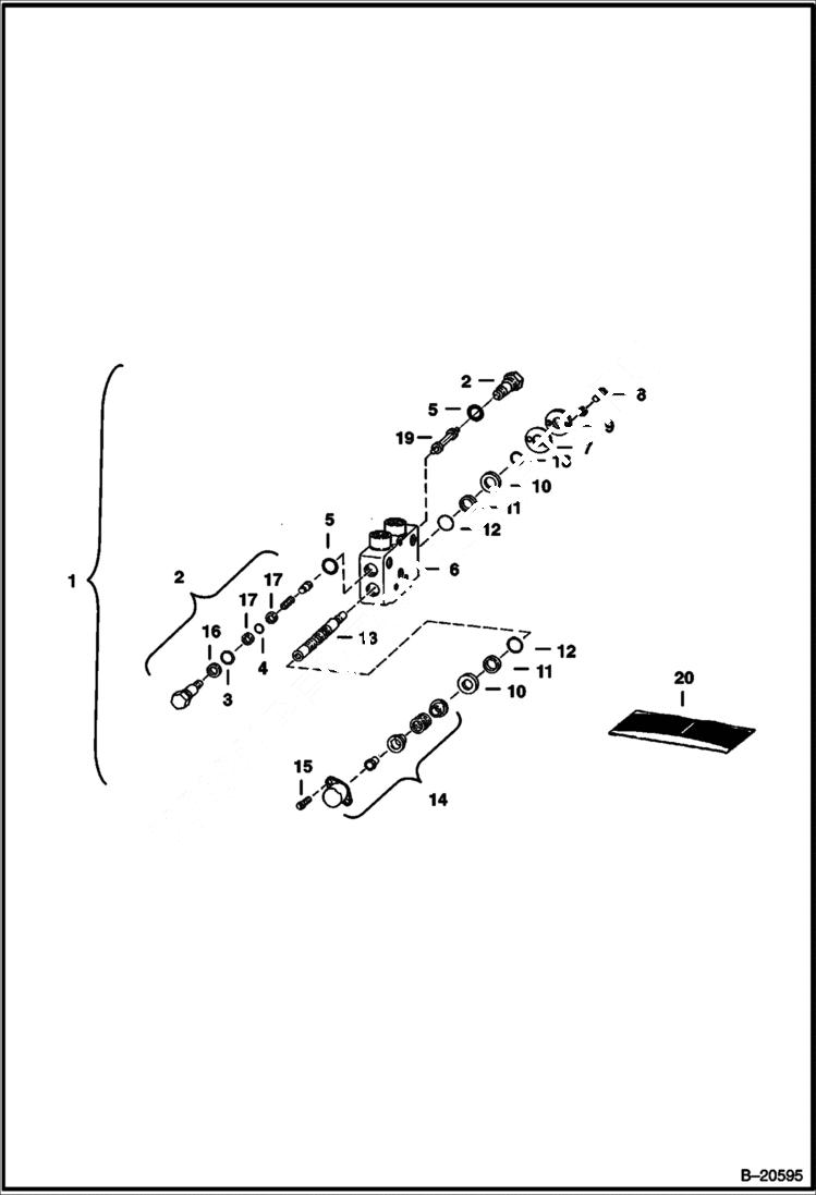 Схема запчастей Bobcat BACKHOE - BACKHOE (Stabilizer Section) (911B) (914B) 911B/914B BACKHOE