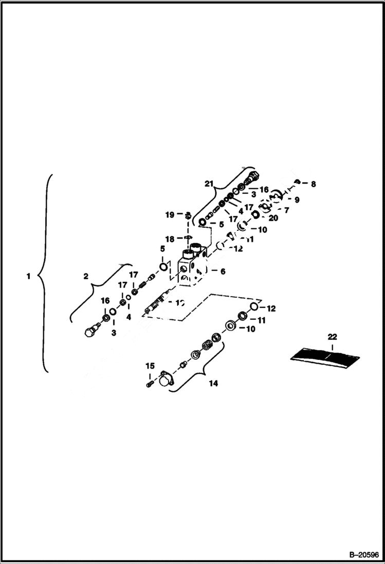 Схема запчастей Bobcat BACKHOE - BACKHOE (Boom Section) (911B) (914B) 911B/914B BACKHOE