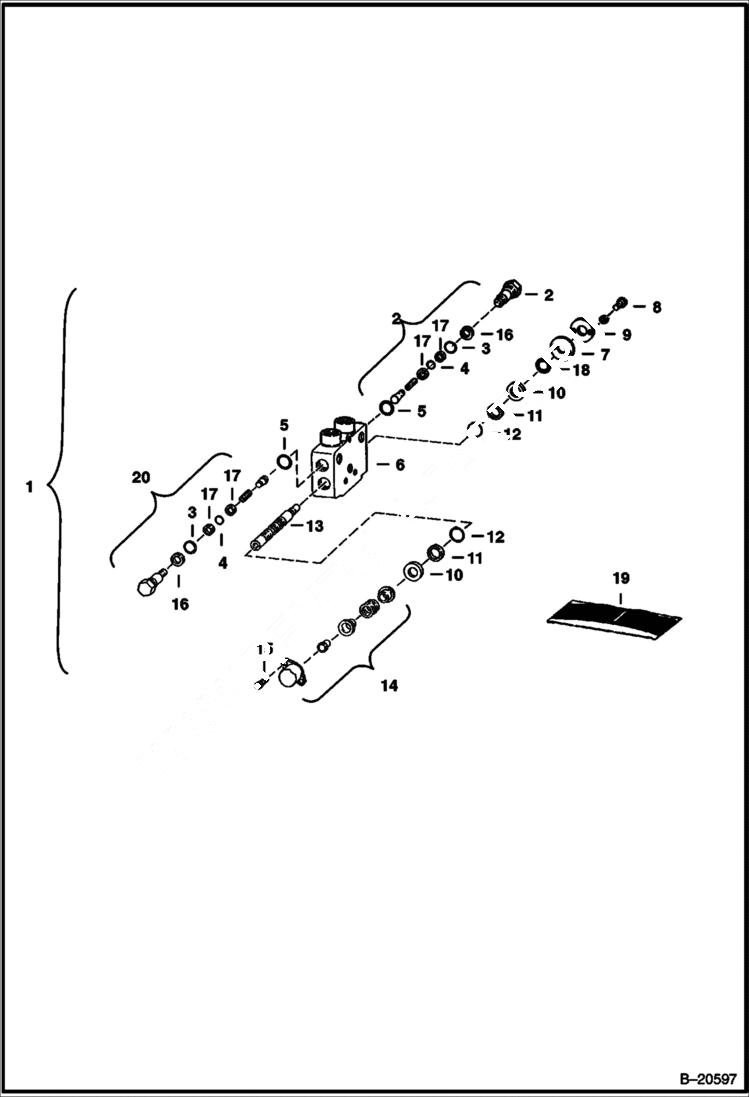 Схема запчастей Bobcat BACKHOE - BACKHOE (Dipper Section) (911B) (914B) 911B/914B BACKHOE