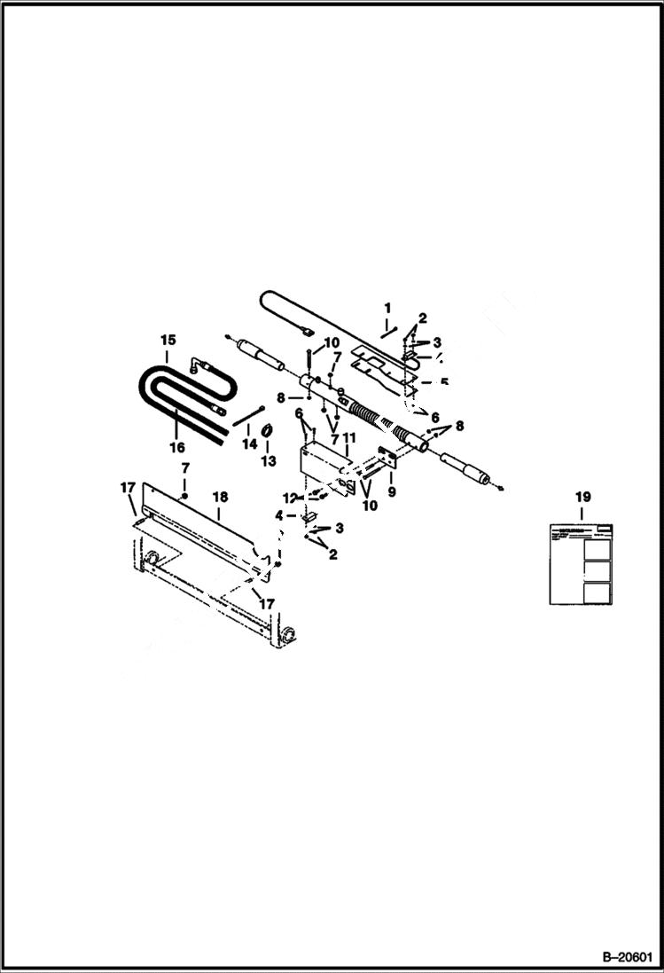 Схема запчастей Bobcat BACKHOE - BACKHOE (Cylinder Lock Position Indicator) (Kit #6537285) (2400) (2410) 911B/914B BACKHOE