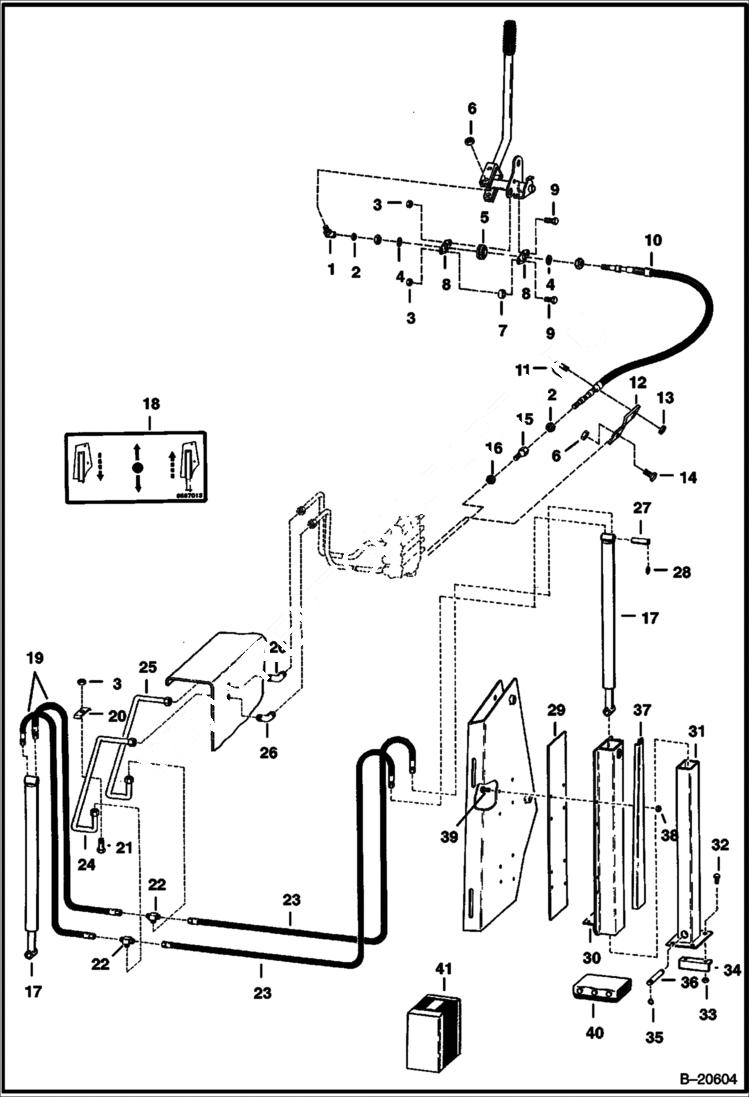 Схема запчастей Bobcat BACKHOE - BACKHOE (Rear Stabailizer) (Bolt -on) (740 Series 15001 & Above) REAR STABILIZERS