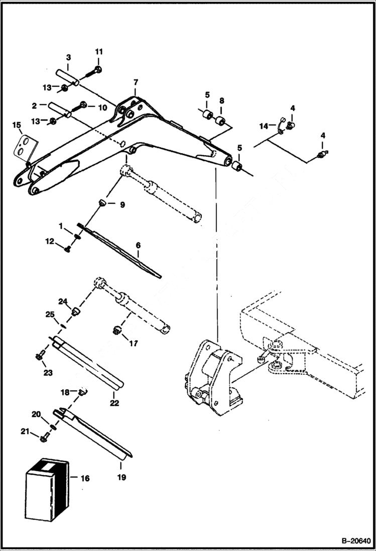 Схема запчастей Bobcat 331 - BOOM WORK EQUIPMENT