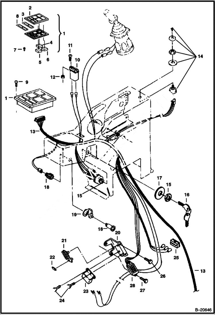 Схема запчастей Bobcat 331 - ELECTRICAL SYSTEMS ELECTRICAL SYSTEM