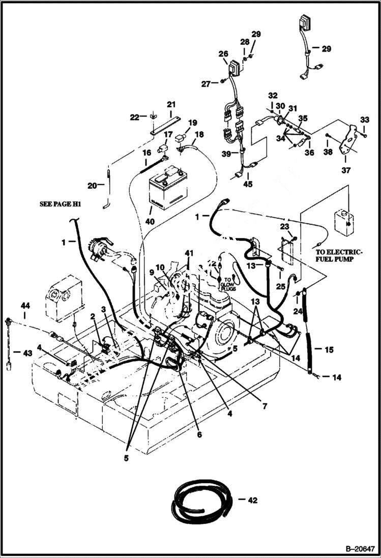 Схема запчастей Bobcat 331 - ELECTRICAL SYSTEMS ELECTRICAL SYSTEM