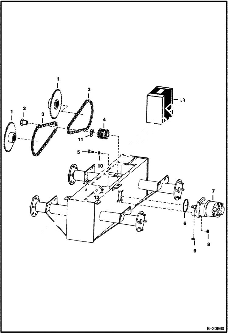 Схема запчастей Bobcat 600s - DRIVE TRAIN DRIVE TRAIN