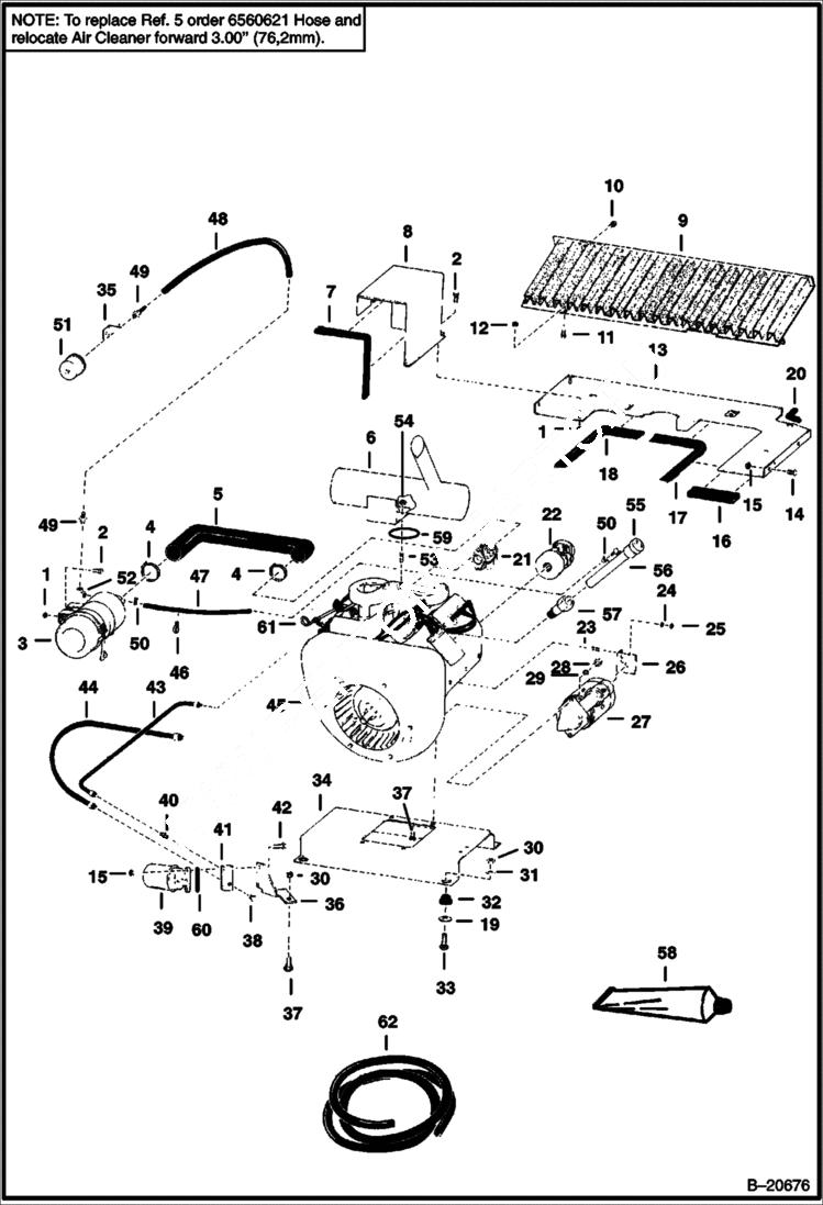 Схема запчастей Bobcat 600s - ENGINE & ATTACHING PARTS (S/N 14999 & Below) POWER UNIT