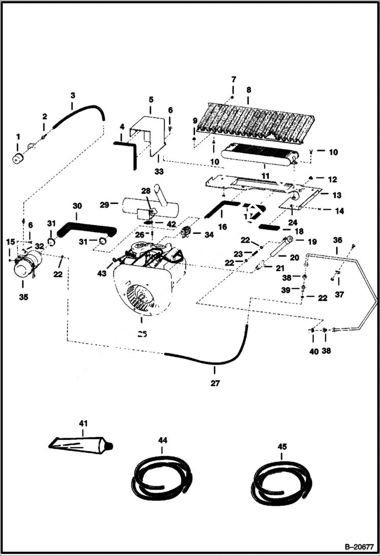 Схема запчастей Bobcat 600s - ENGINE & ATTACHING PARTS (S/N 15001 & Above) POWER UNIT