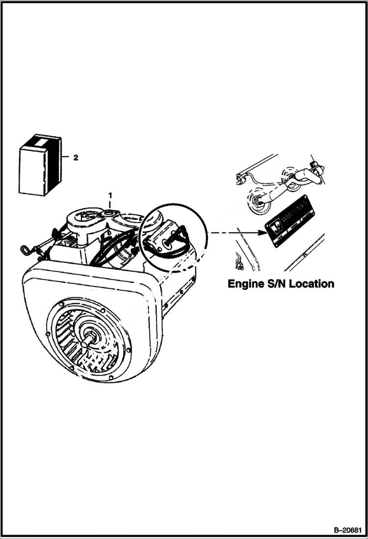 Схема запчастей Bobcat 600s - ENGINE (Wisconsin) POWER UNIT