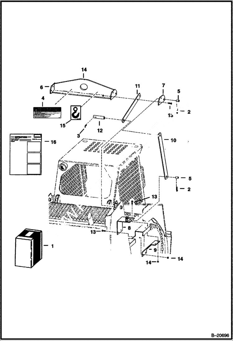 Схема запчастей Bobcat 600s - SINGLE POINT LIFT KIT ACCESSORIES & OPTIONS