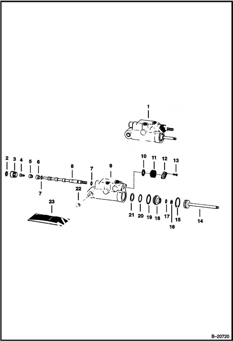 Схема запчастей Bobcat Articulated Loaders - SERVO S/N 15017 & Above HYDROSTATIC SYSTEM