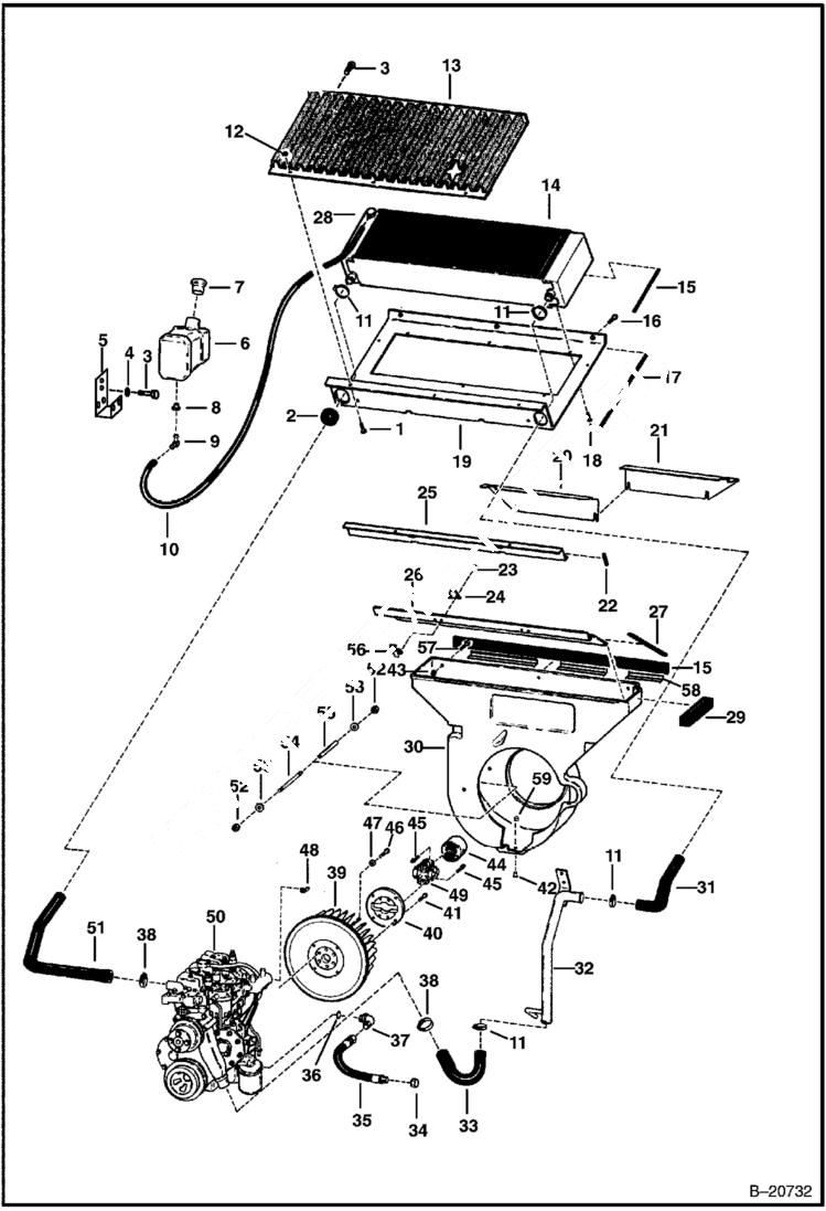 Схема запчастей Bobcat Articulated Loaders - ENGINE & ATTACHING PARTS POWER UNIT