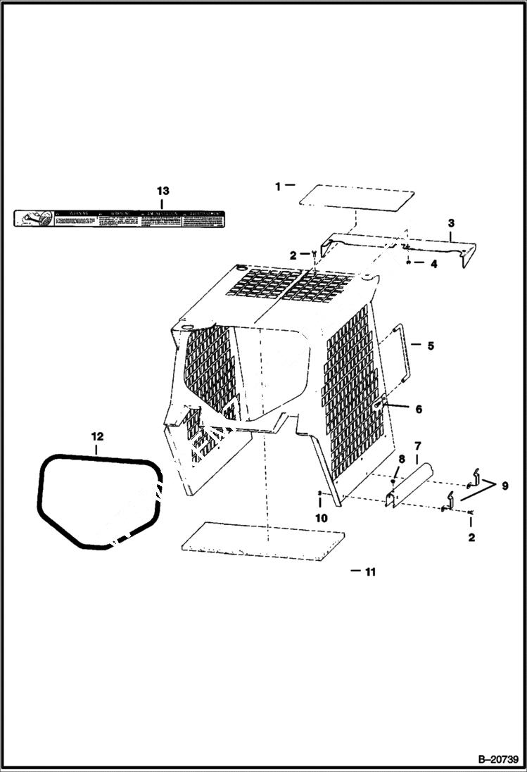 Схема запчастей Bobcat 600s - OPERATOR CAB (For European Export Kit) ACCESSORIES & OPTIONS