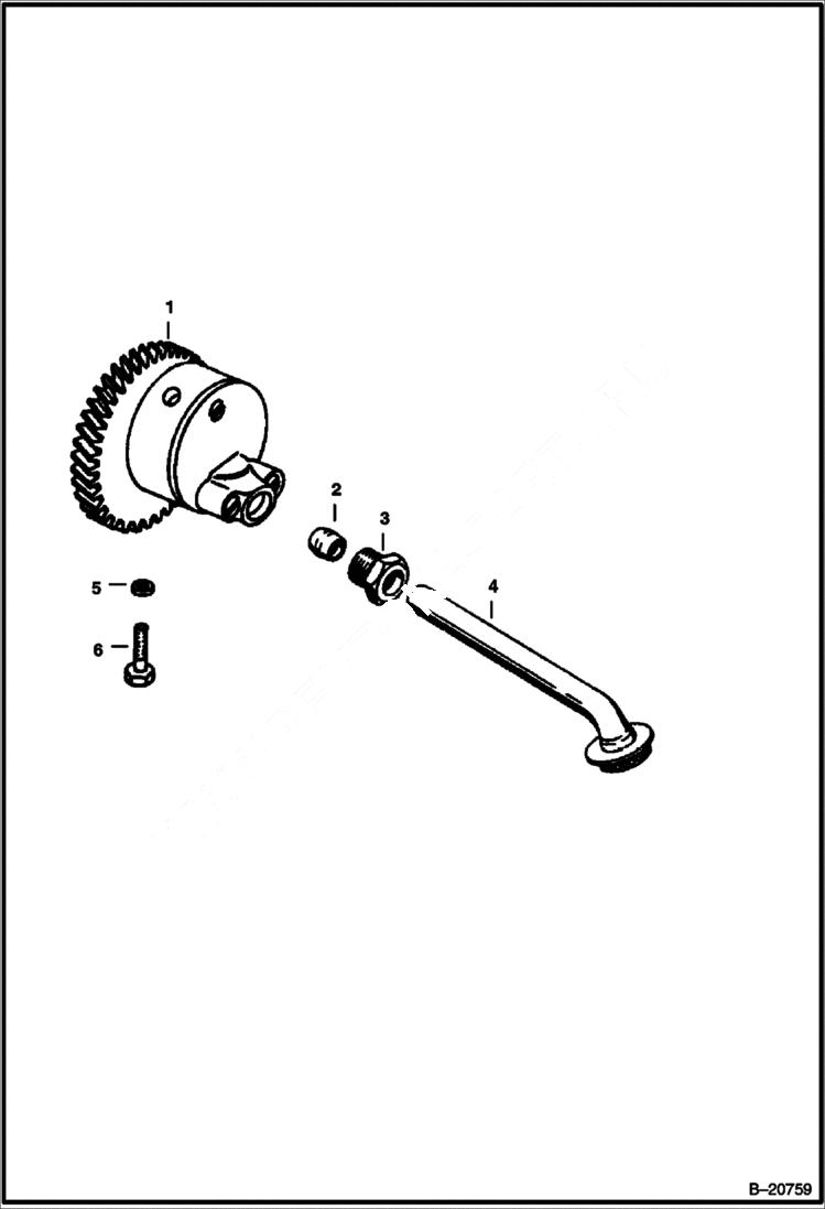 Схема запчастей Bobcat 600s - ENGINE OIL PUMP (Deutz 511) POWER UNIT