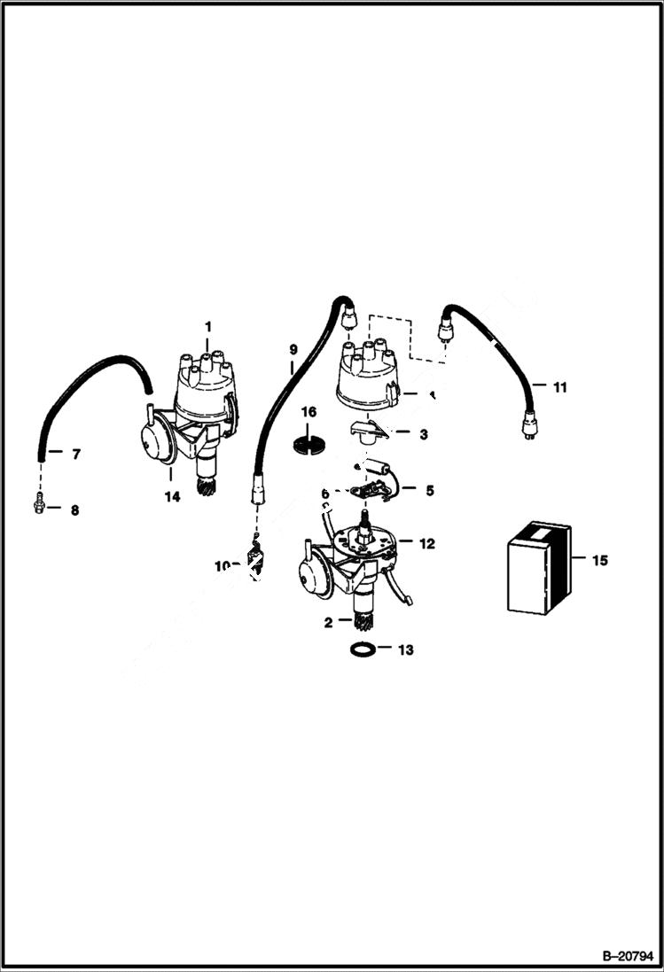 Схема запчастей Bobcat 600s - IGNITION SYSTEM POWER UNIT