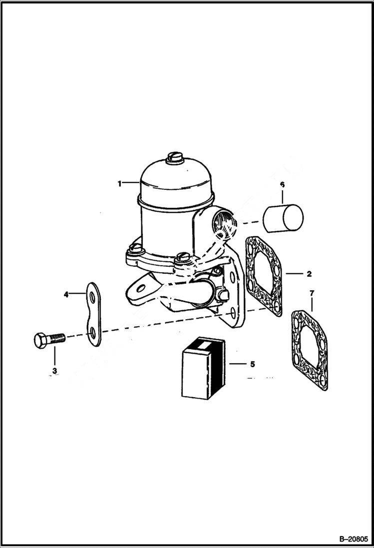 Схема запчастей Bobcat Articulated Loaders - FUEL PUMP POWER UNIT