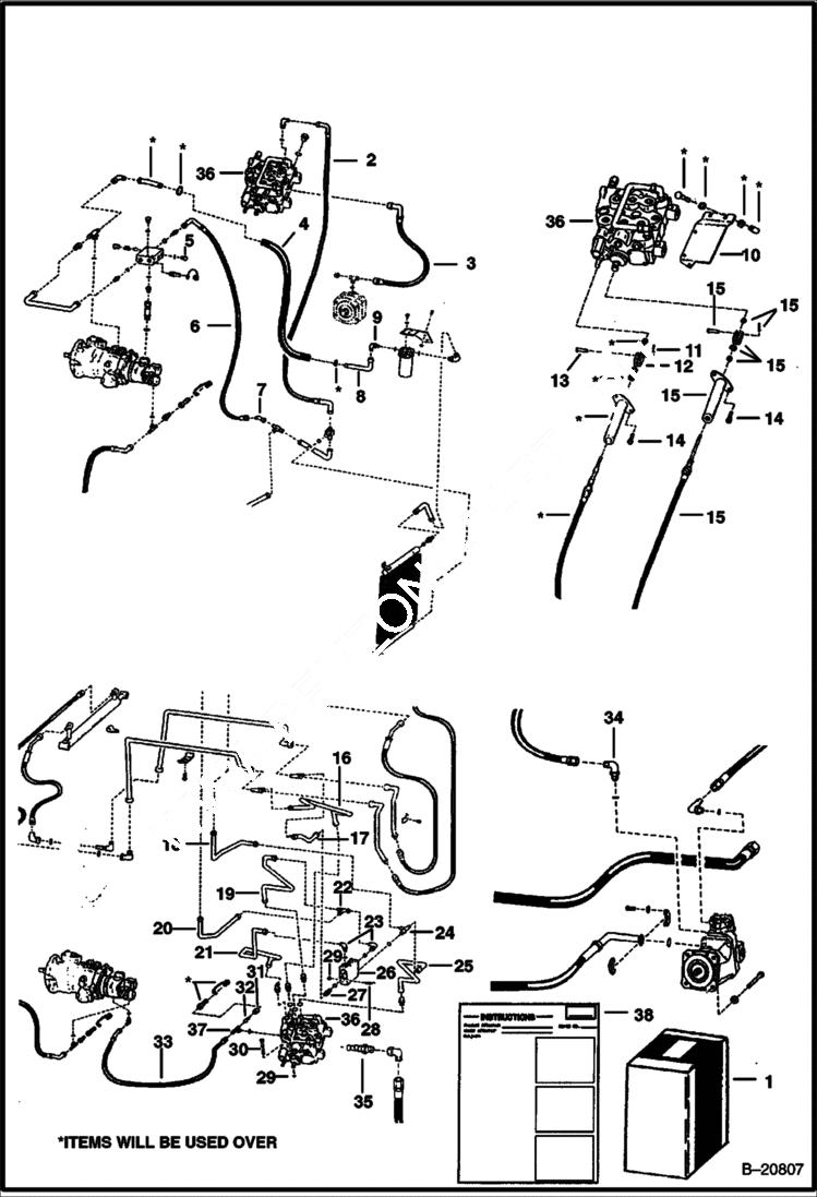 Схема запчастей Bobcat Articulated Loaders - BUCKET POSITION VALVE KIT ACCESSORIES & OPTIONS