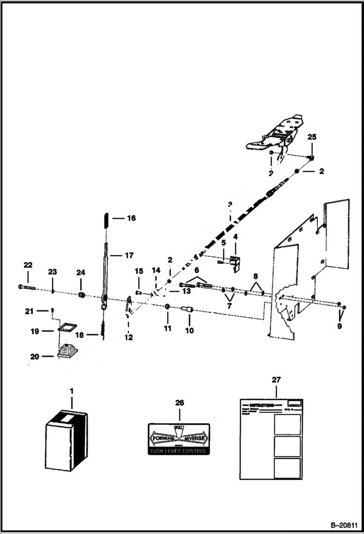 Схема запчастей Bobcat Articulated Loaders - CREEP LEVER KIT (914B Backhoe) ACCESSORIES & OPTIONS