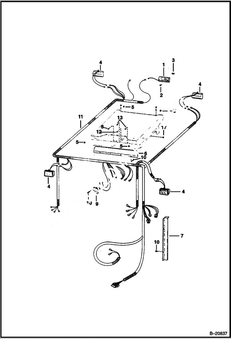 Схема запчастей Bobcat Articulated Loaders - ROPS ELECTRICAL ELECTRICAL SYSTEM