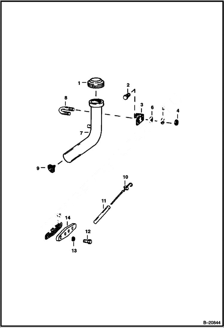 Схема запчастей Bobcat 600s - ENGINE OIL GROUP POWER UNIT