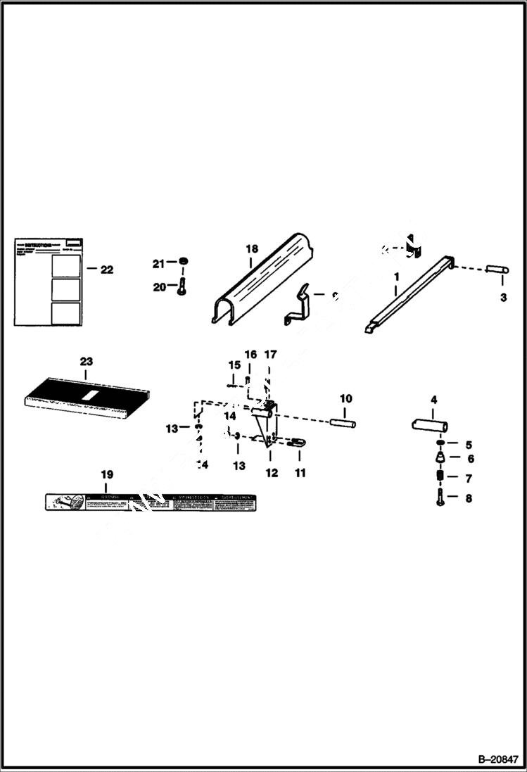 Схема запчастей Bobcat 600s - LIFT ARM STOPS ACCESSORIES & OPTIONS