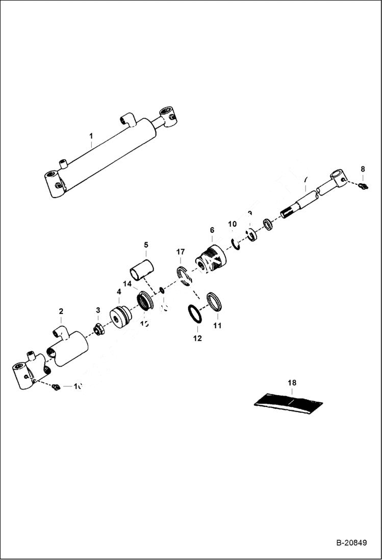 Схема запчастей Bobcat 400s - TILT CYLINDER ACCESSORIES & OPTIONS